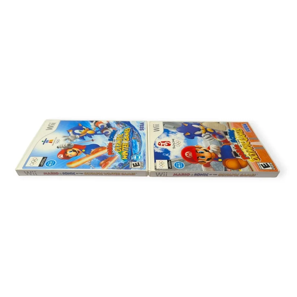 Nintendo Wii Mario & Sonic Olympic Games Bundle Beijing 2008 Vancouver 2010 SEGA